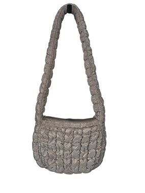 wild fable Quilted Ruched Crossbody Bag in Gray